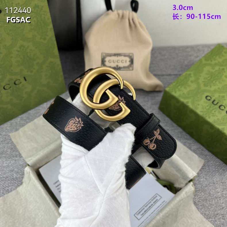 Gucci belt 30mmX90-115cm 8L (43)